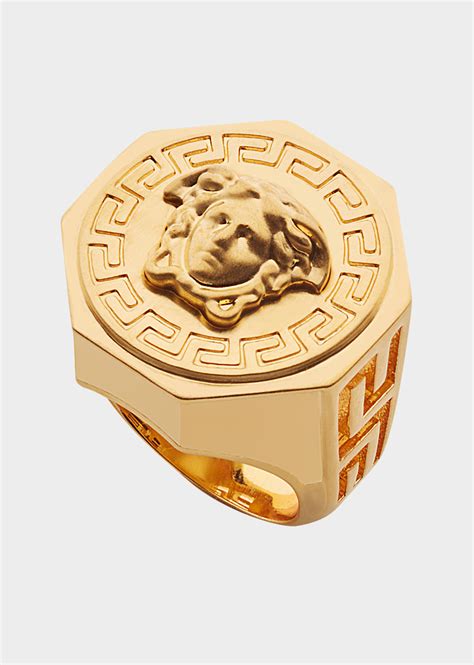 bague homme argent motif versace grec|Bagues homme Versace .